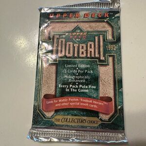 1992 UPPER DECK National Football League (NFL). 15cards per pack